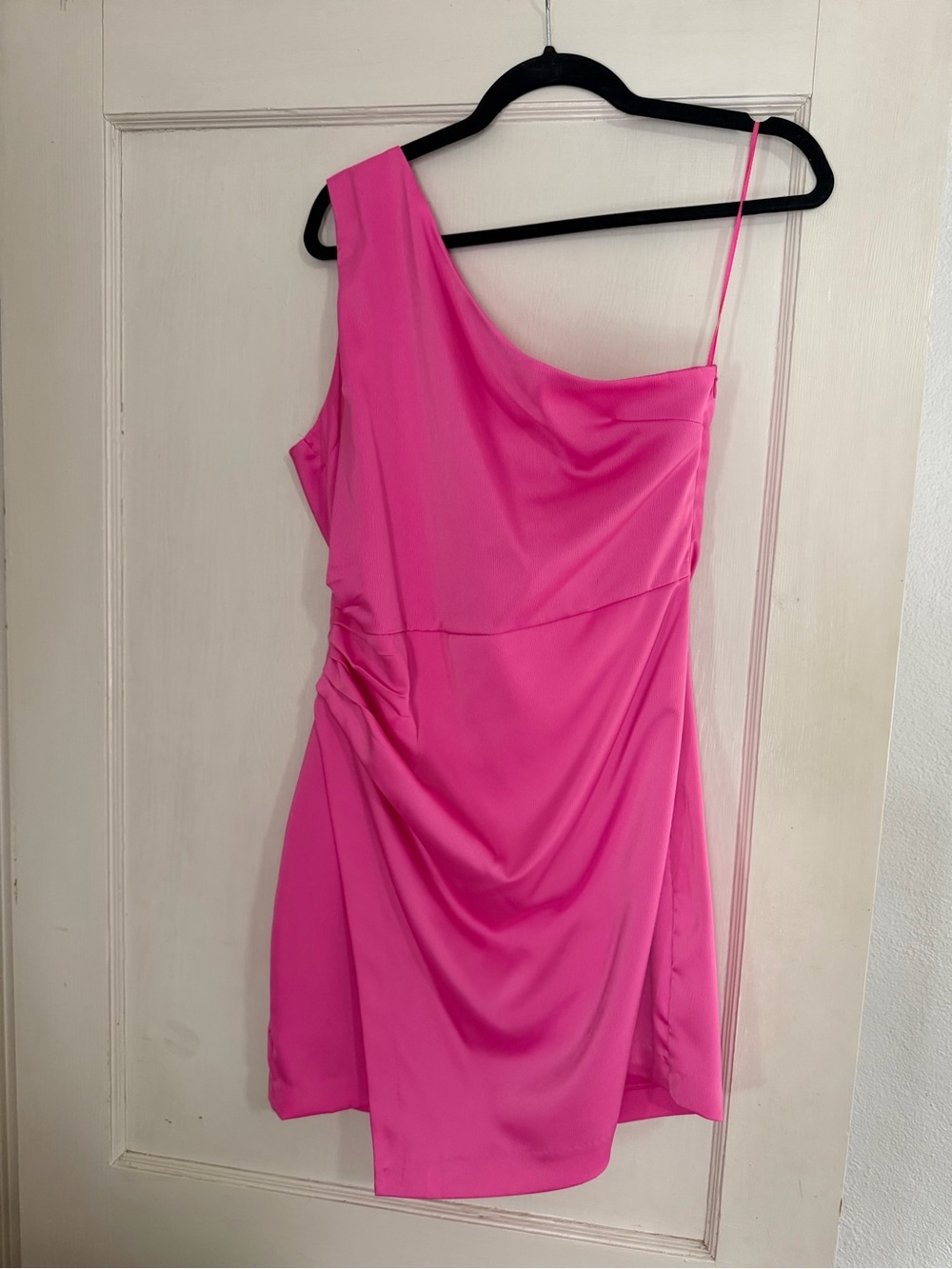 One-Shoulder Hot Pink Women’s Dress